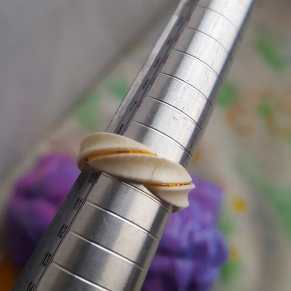 🌙Vintage Carved Bone 14k Ring - Picture 7 of 10